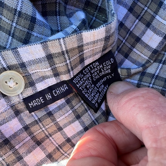 Nautica Gray/White/Black XXL Men’s Plaid Casual Button Down - Picture 7 of 7